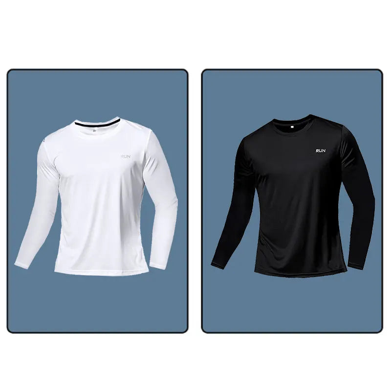 Men's Raglan Long Sleeve Crew Neck T-shirt For Workout Outfits