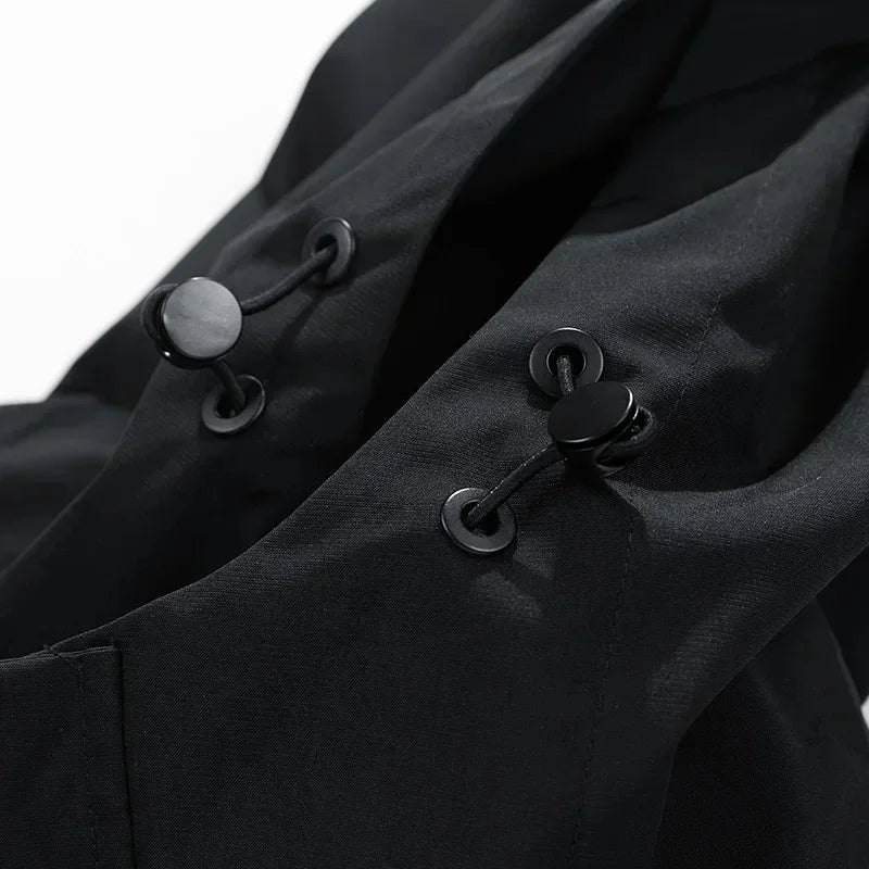 Hooded Long Sleeve Full Zip Outdoor Hiking Jacket with Pockets