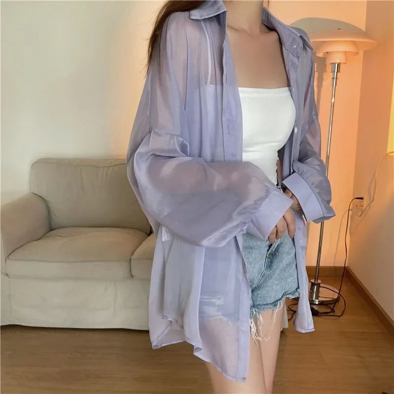 Women's Collared Long Sleeve Shirt