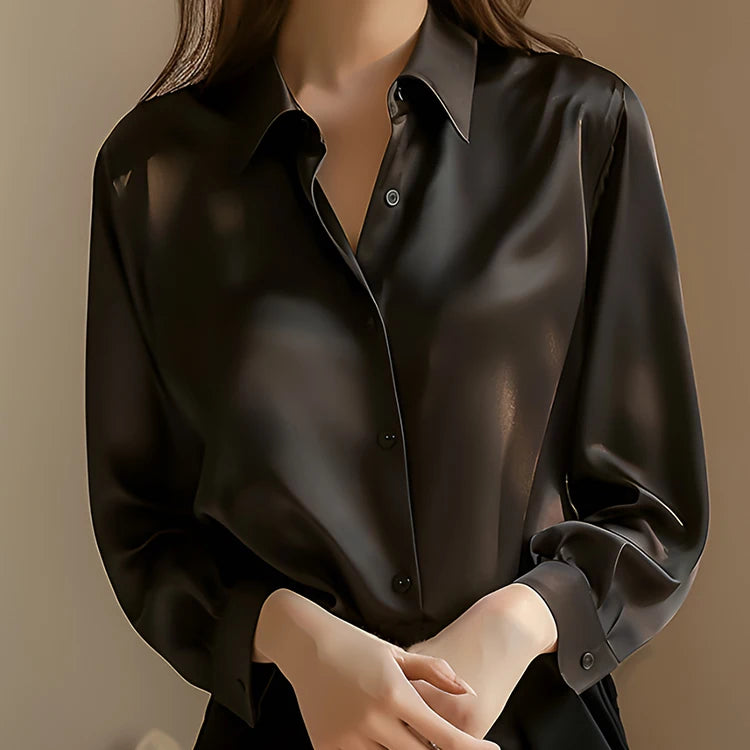 Women's Collared Long Sleeve Shirt