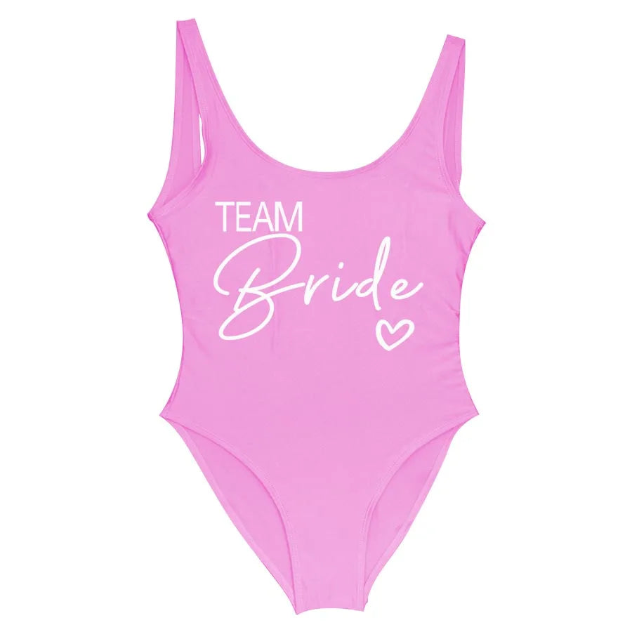 Team Bride One-Piece Swimsuit
