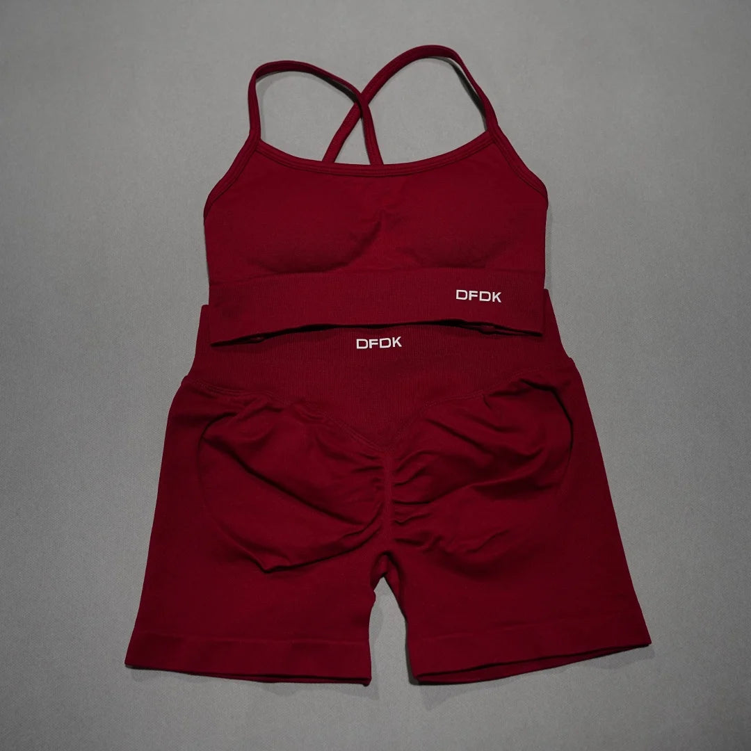Women's Bra And Shorts Or Leggings Yoga Set