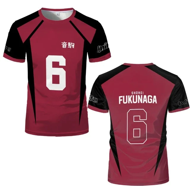 Nekoma Number Volleyball Short Sleeve T-shirt For Sports Outfits