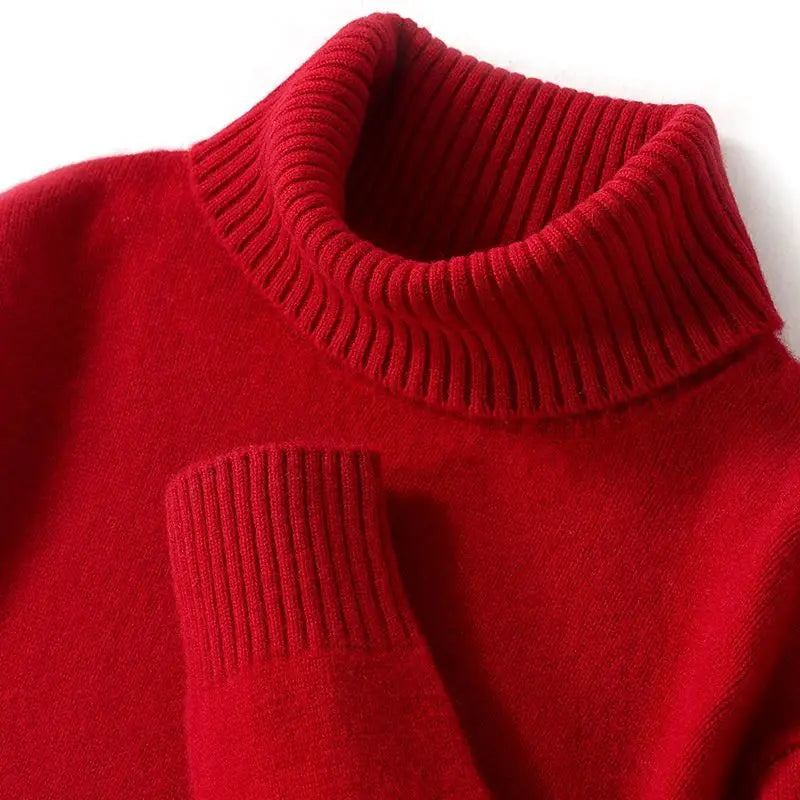 Men's Turtleneck Long Sleeve Knit Sweater
