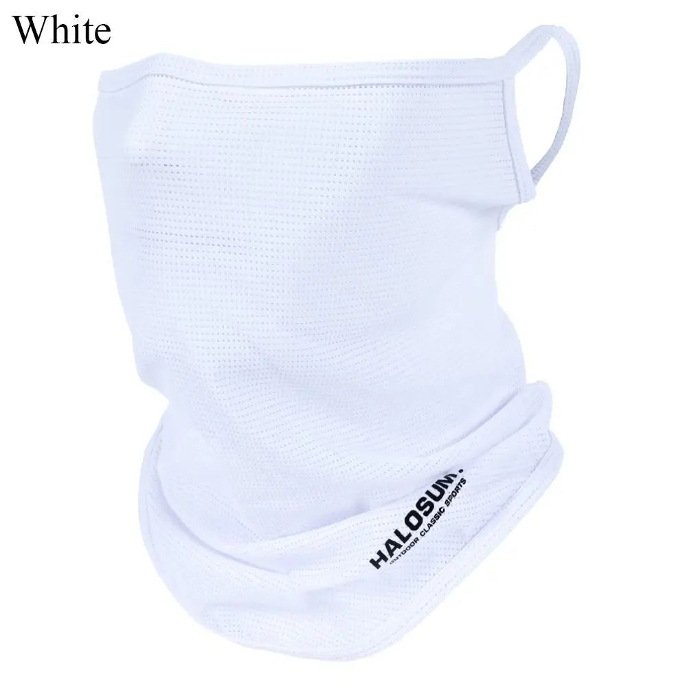 Solid Ear Loop Neck Scarf with Lower Face Cover