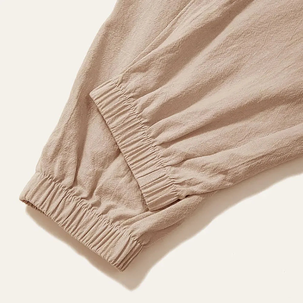Men's Elastic Waist Loose Fit Casual Pants For Everyday Wear