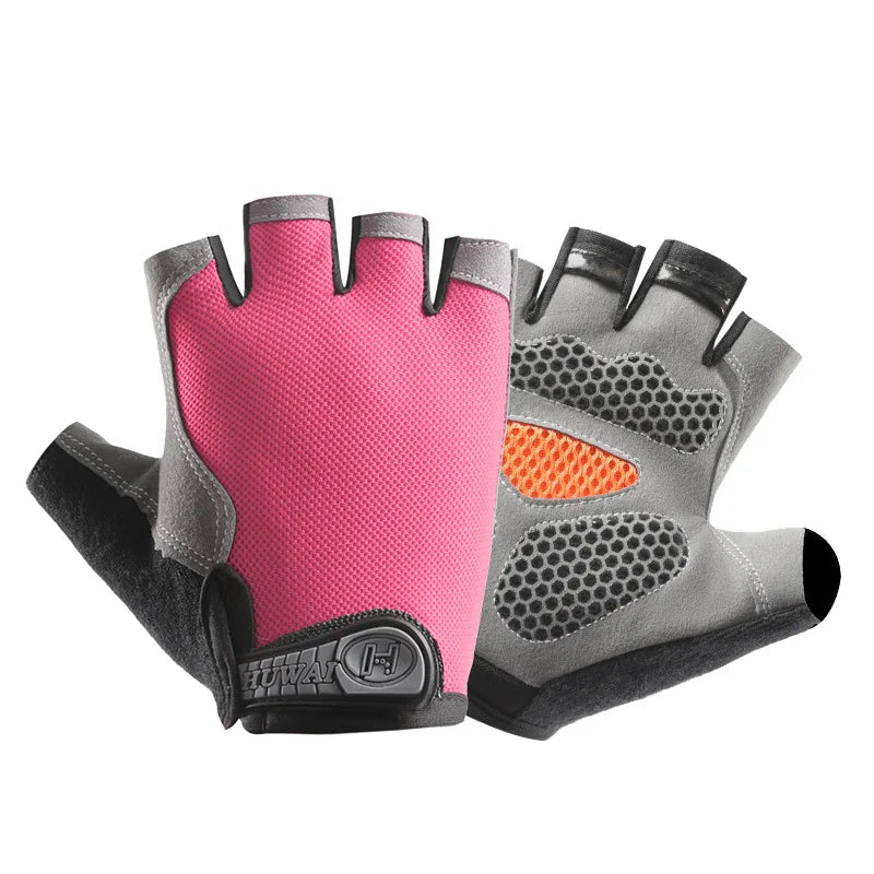 Fingerless Cycling Gloves with Adjustable Short Wrist Straps