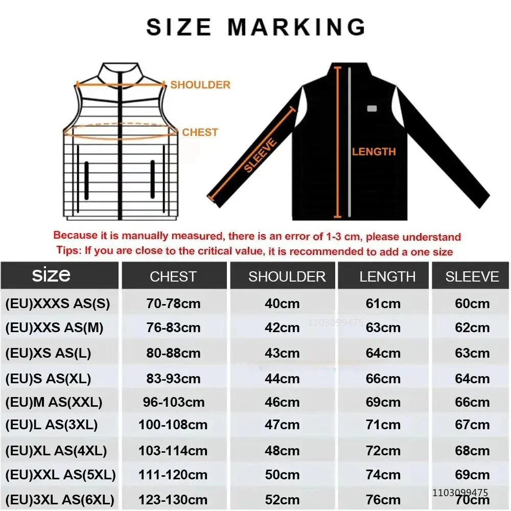 USB Heated Hooded Full Zip Long Sleeve Outdoor Jacket