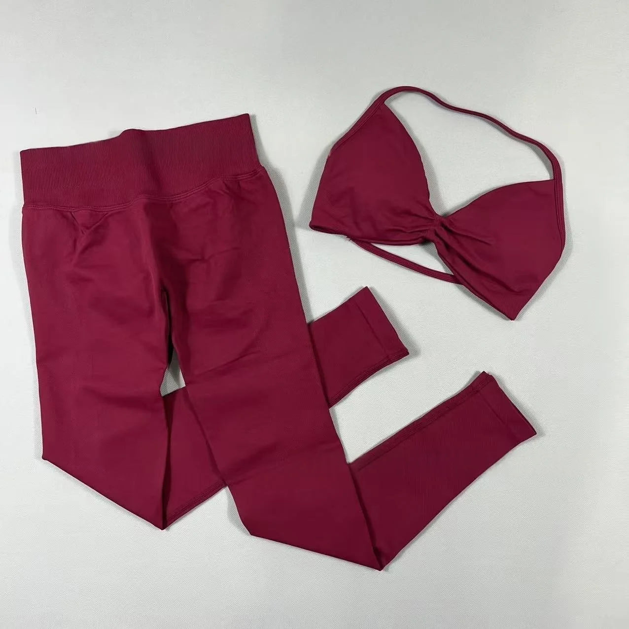 Women's Halter Bra And Leggings Yoga Set For Workout Outfits