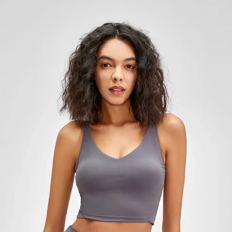 Women's V Neck Longline Tank Top