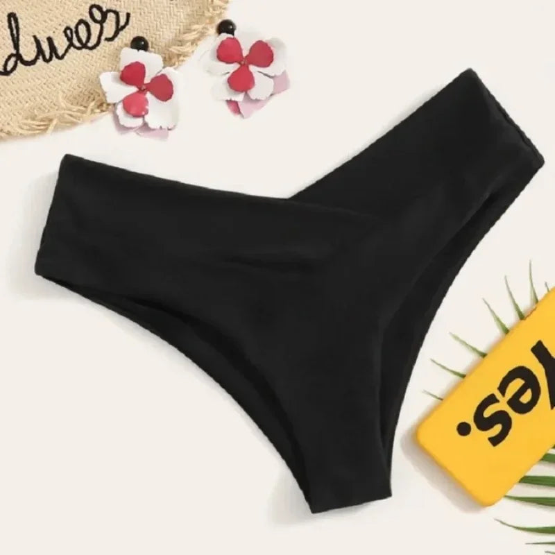 High Waist Brazilian Bikini Bottom