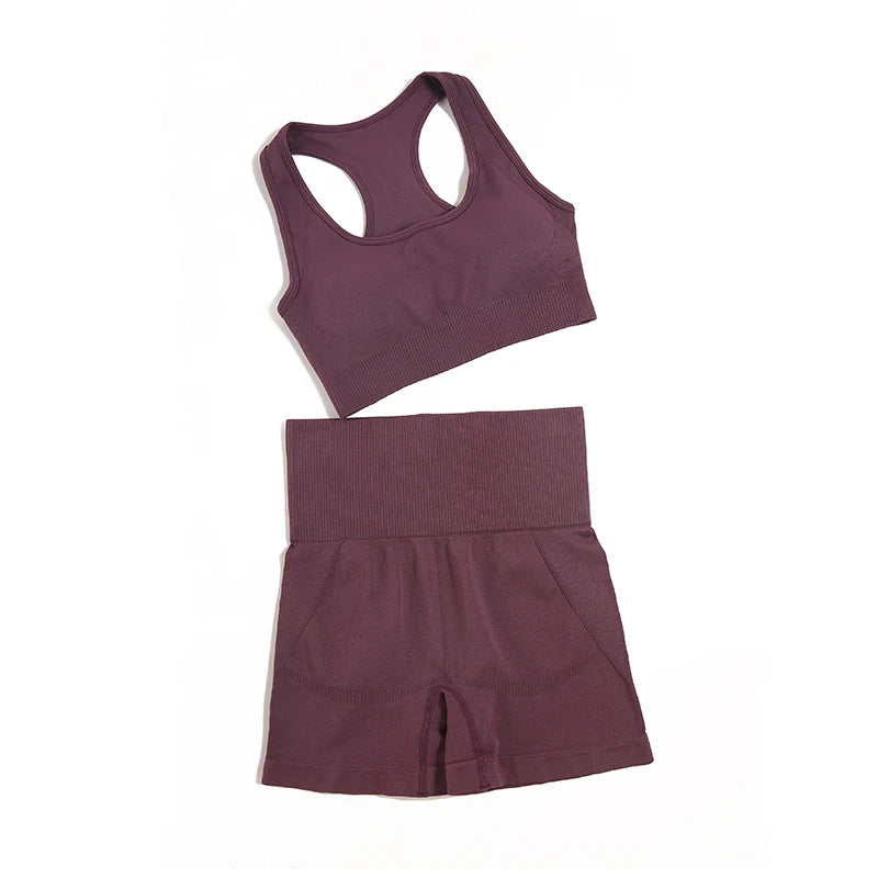 Women's Variable Sleeve Top And Bottoms Yoga Set