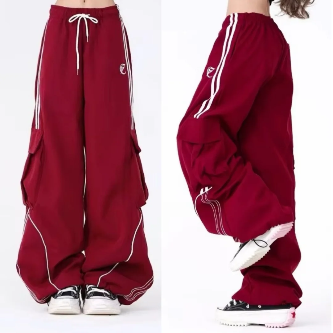 Full Length Wide Leg Casual Cargo Pants with Pockets