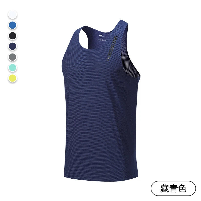Sleeveless Crew Neck Racerback Running Training Tank Top