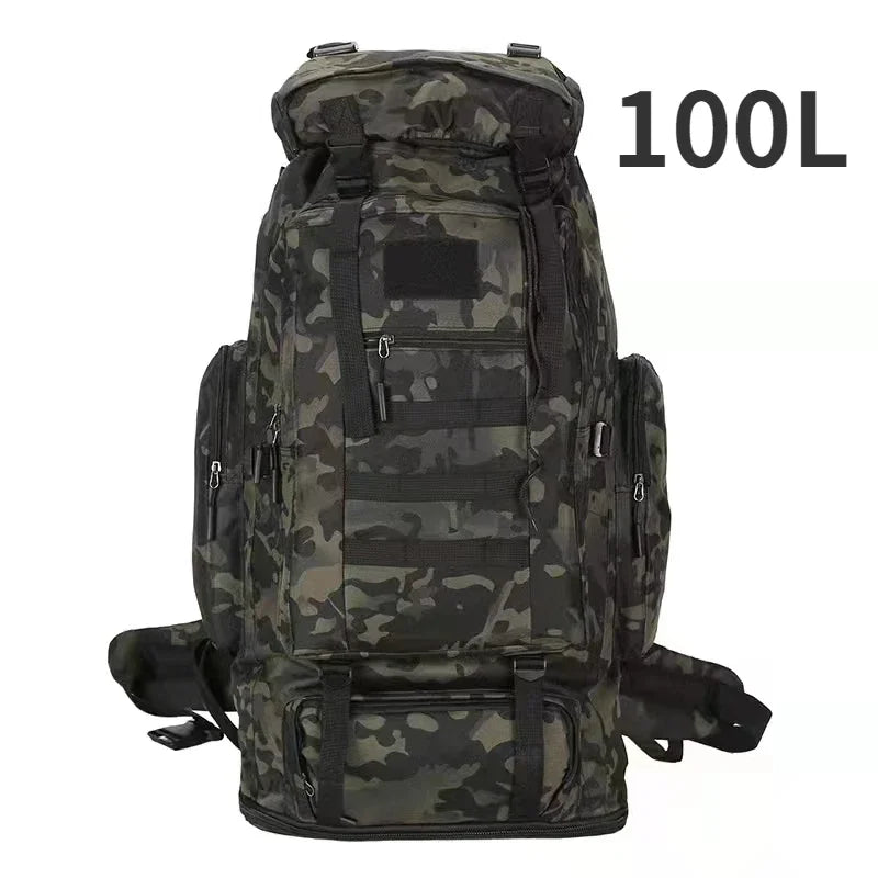 Large Outdoor Backpack with Webbing and Side Compression Straps