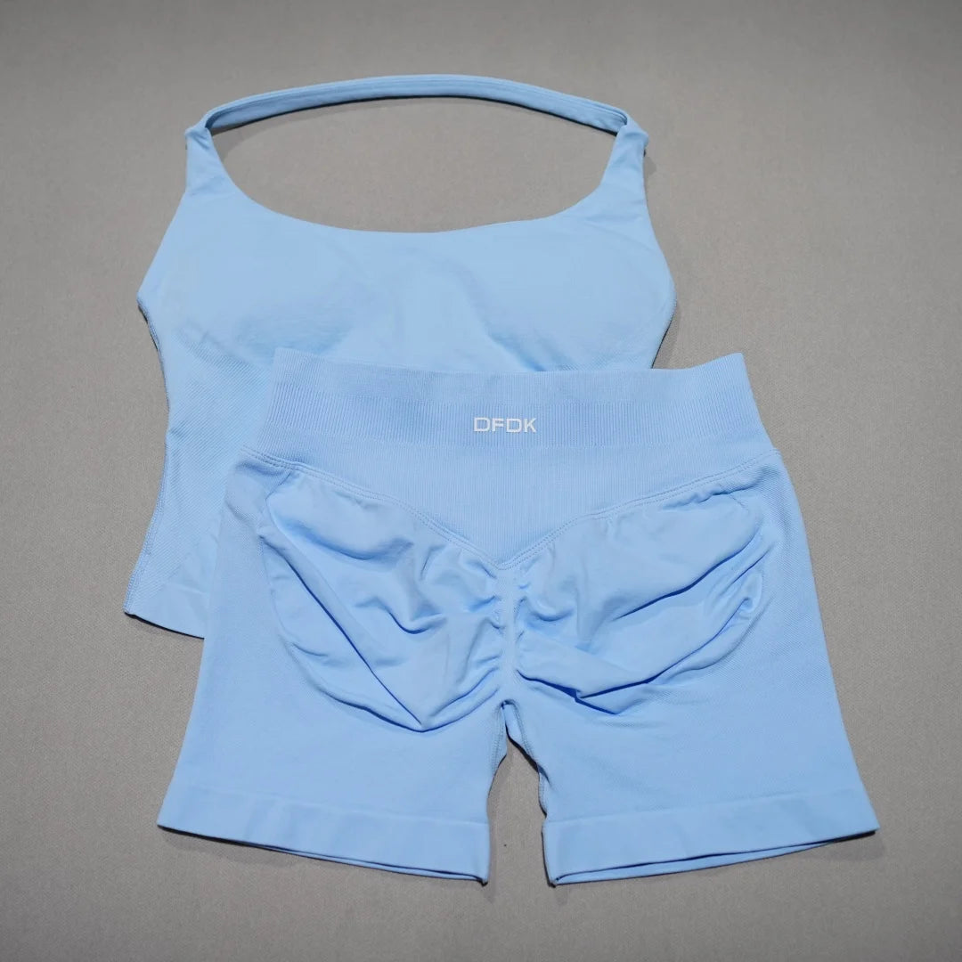 Women's Tank And Shorts Yoga Set For Workout Outfits
