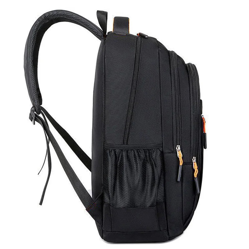 Multi Pocket Backpack with Contrasting Zippers and Carry Handle