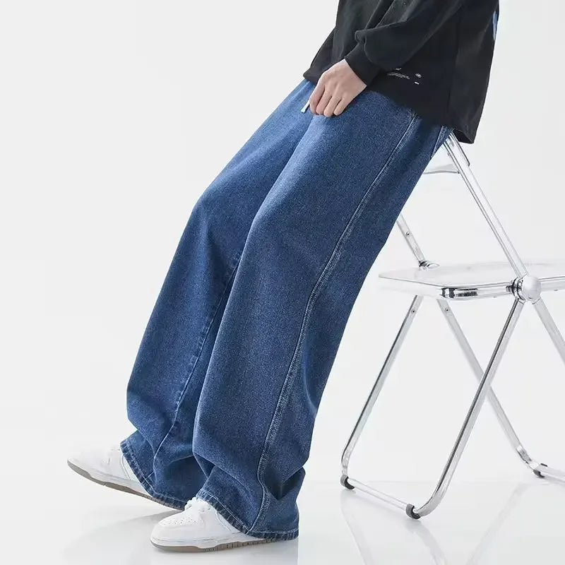 Men's Wide Leg Denim Jeans for Casual Everyday Wear