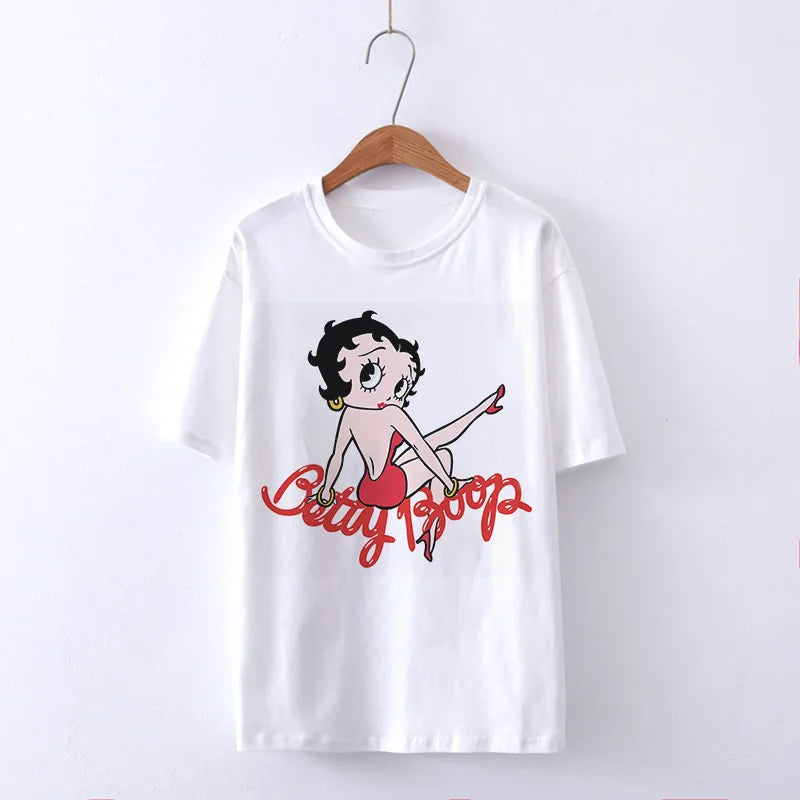 Betty Boop Graphic Crewneck Short-Sleeve T-Shirt