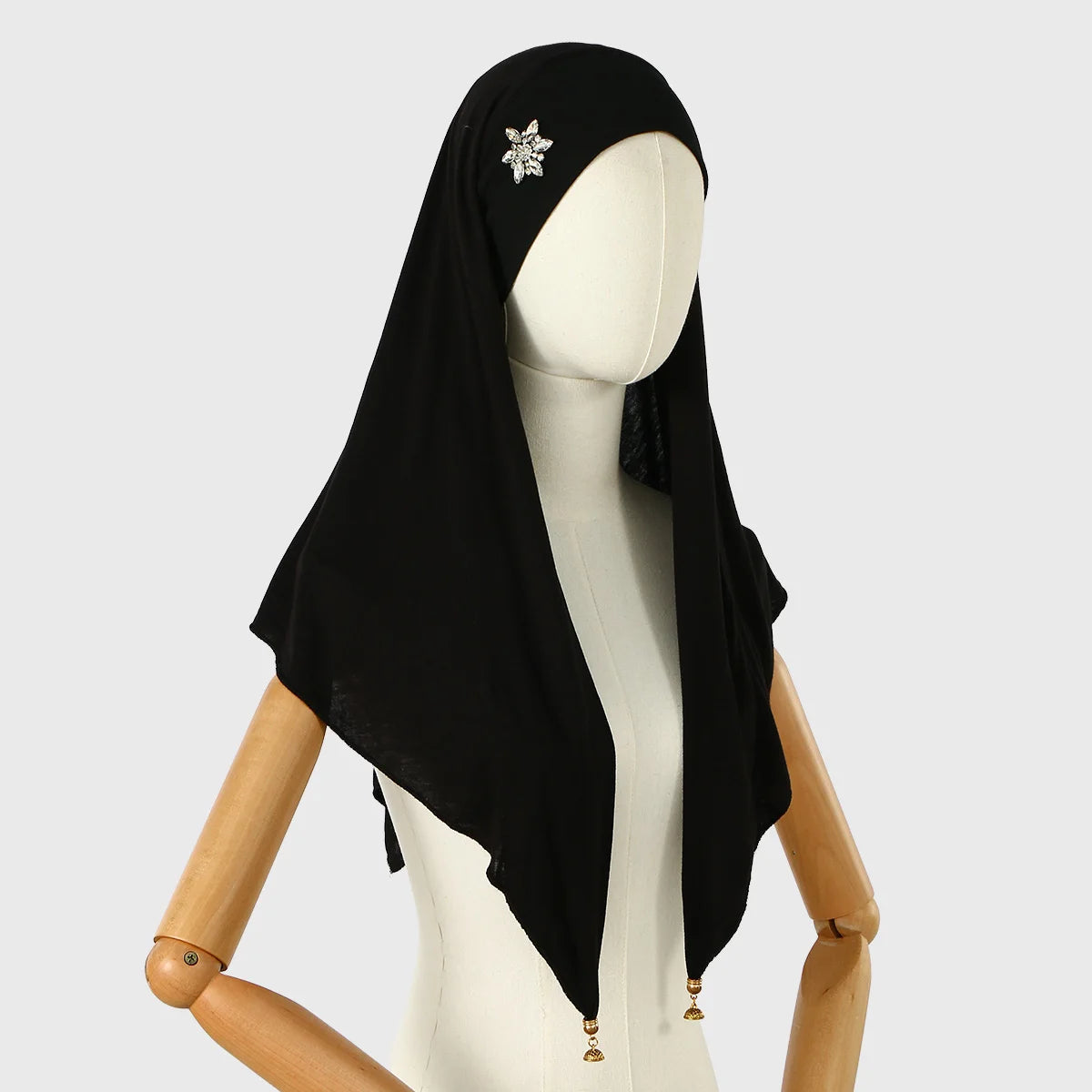 Solid Triangle Head Scarf with Tie Back Styling