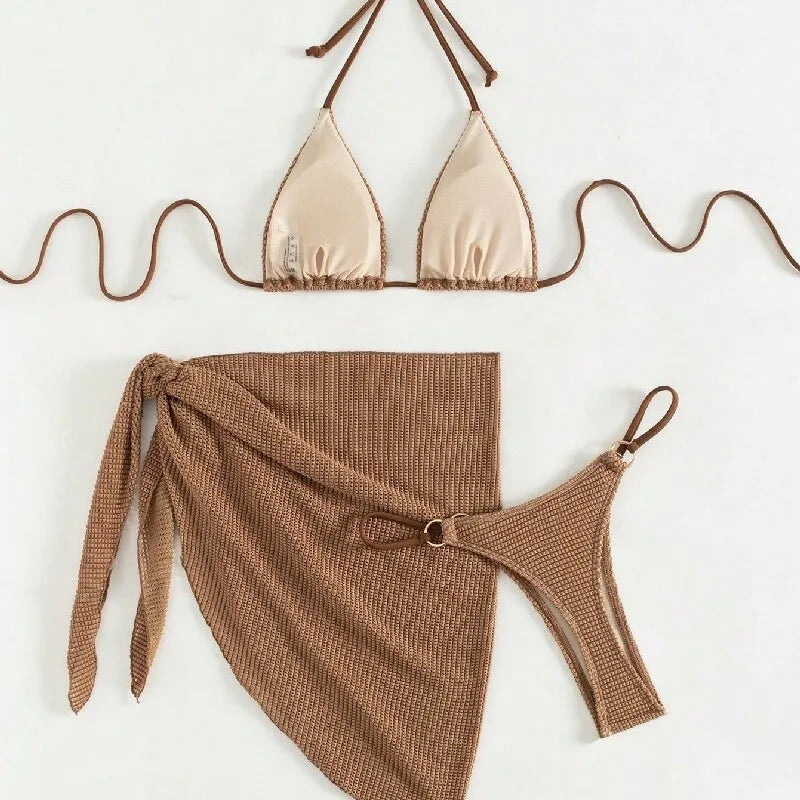 Halter Bikini with Matching Skirt