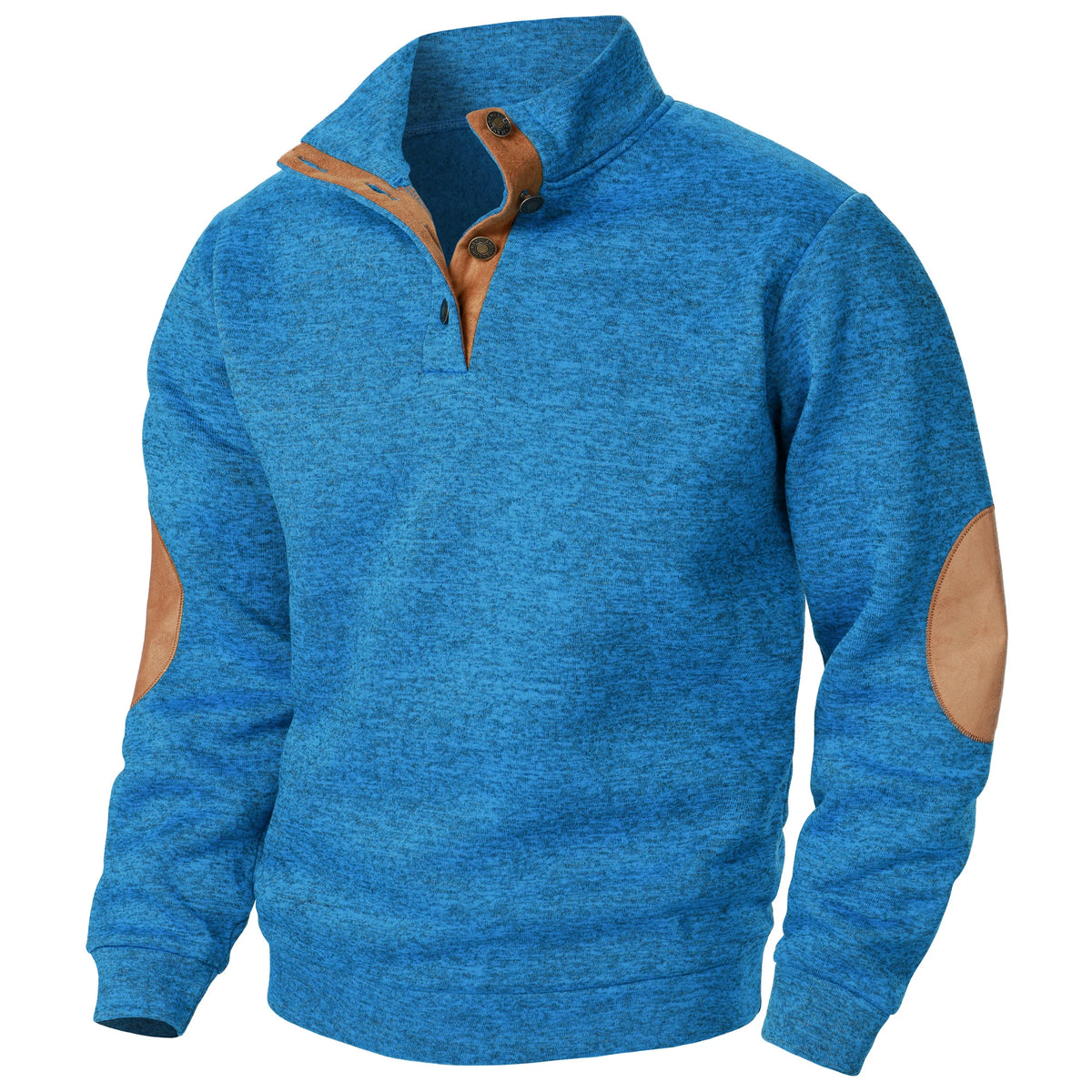 Men's Elbow Patch Quarter Zip Knit Sweater