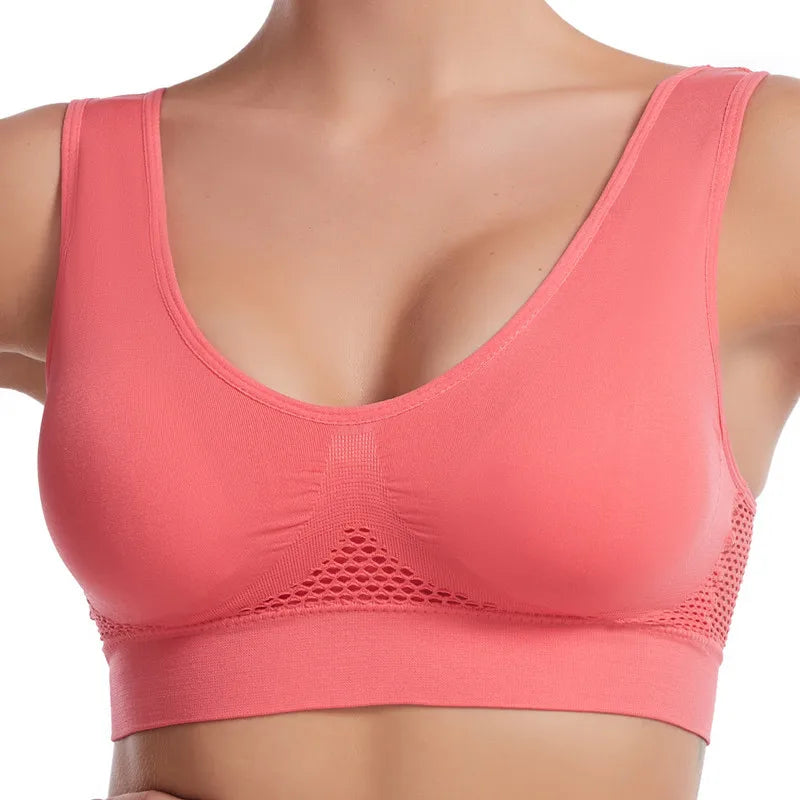 Women's Wide Strap Scoop Neck Sports Bra