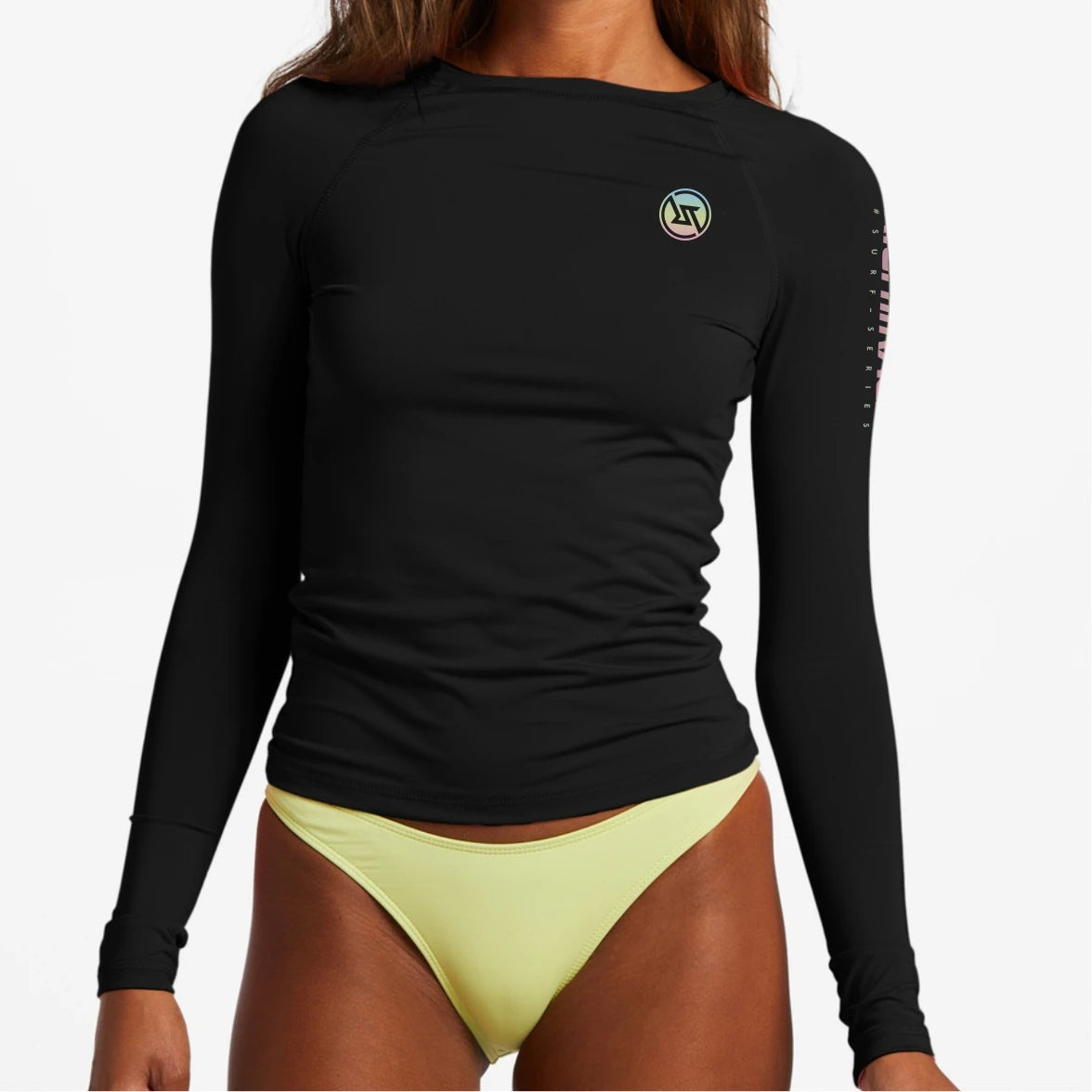 Women's Long Sleeve Rash Guard and Swim Shorts Style Options