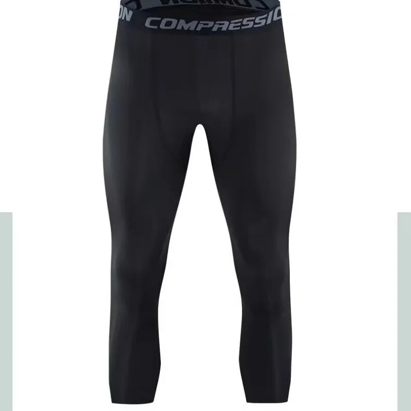 Men's Fitted Training Leggings for Gym and Running