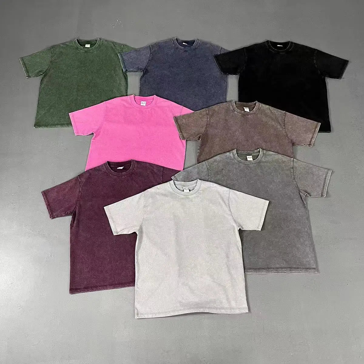 Solid Crew Neck Short Sleeve Loose Casual T Shirt