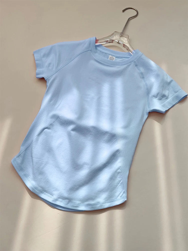 Women's Crew Neck Short Sleeve Sports T-shirt For Workout Outfits