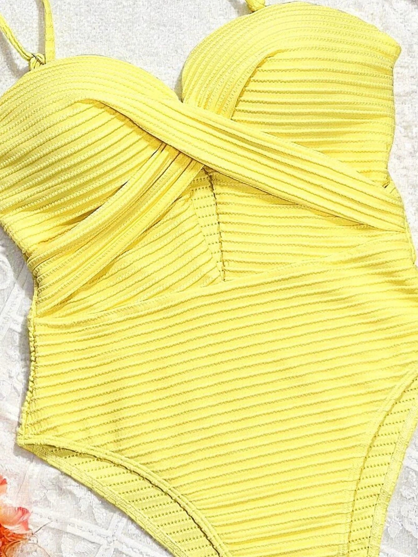Cross-Front Cutout One-Piece Swimsuit