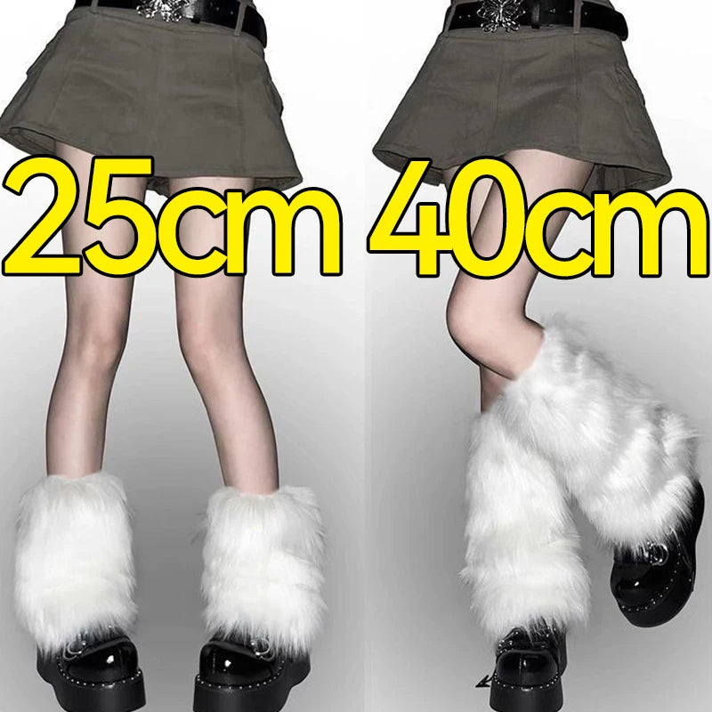 Plush Leg Warmers with Slouchy Flared Calf Shape