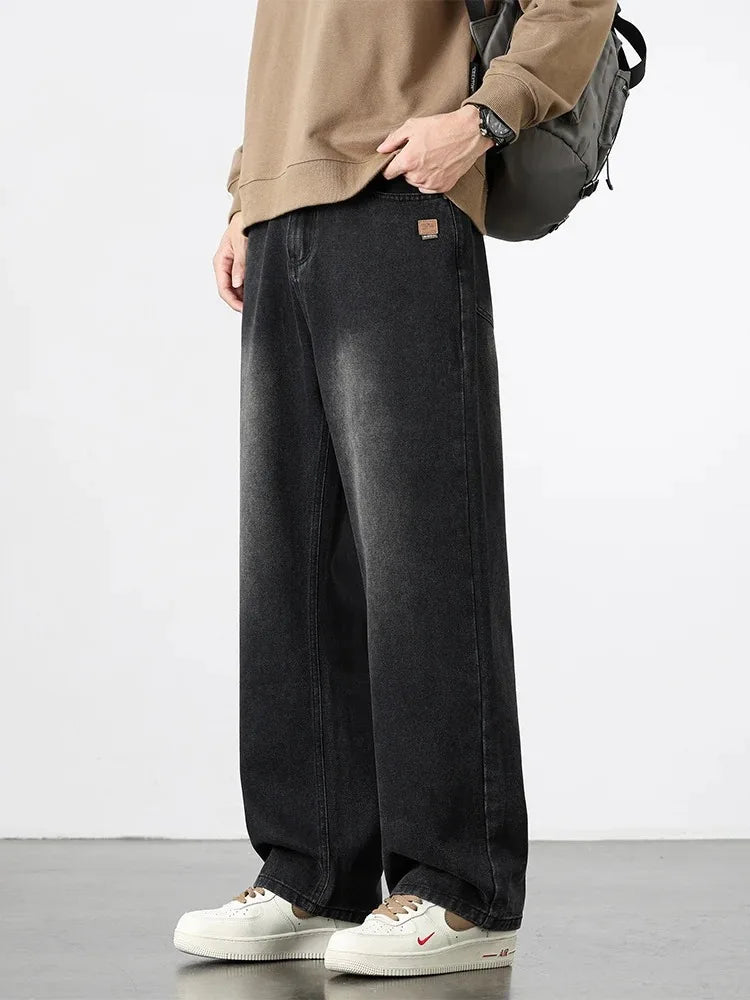 Men's Wide Leg Denim Jeans for Casual Everyday Wear