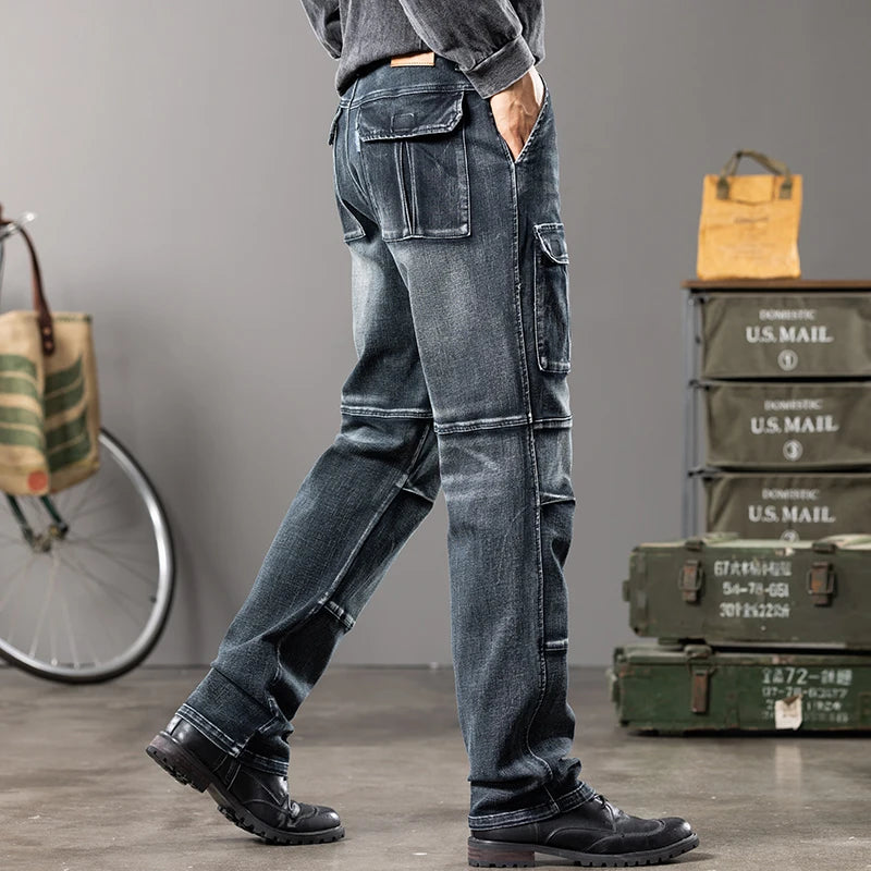 Men's Wide Leg Denim Jeans for Casual Everyday Wear