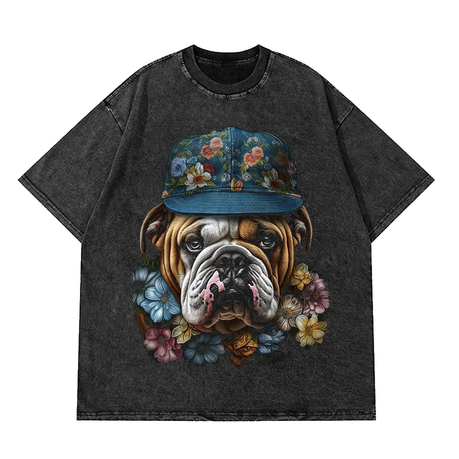 Anime Octopus Vintage Wash Harajuku T-Shirt Japanese Style Unisex