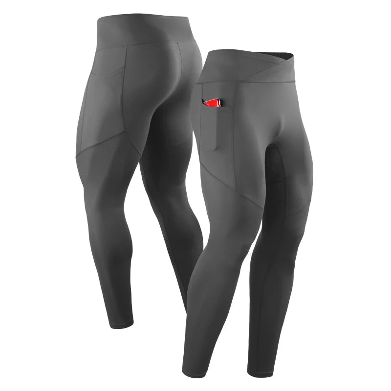 Men's Pocket Training Leggings for Gym and Running
