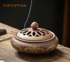 Ceramic Incense Burner Holder Coil Cones Stick Incense Buddhist Home Decor Tearoom Yoga Room Desktop Ornaments 8 Styles