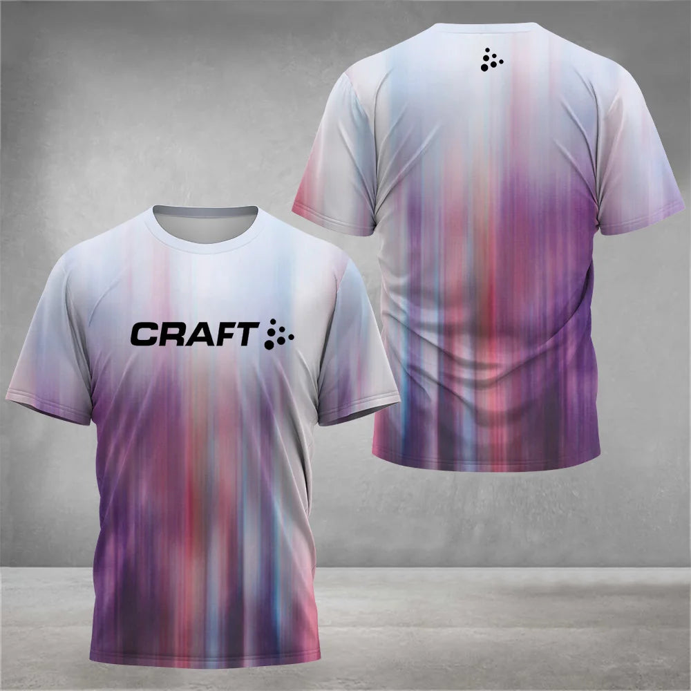 Printed Court Sports Short Sleeve T-shirt For Sports Outfits