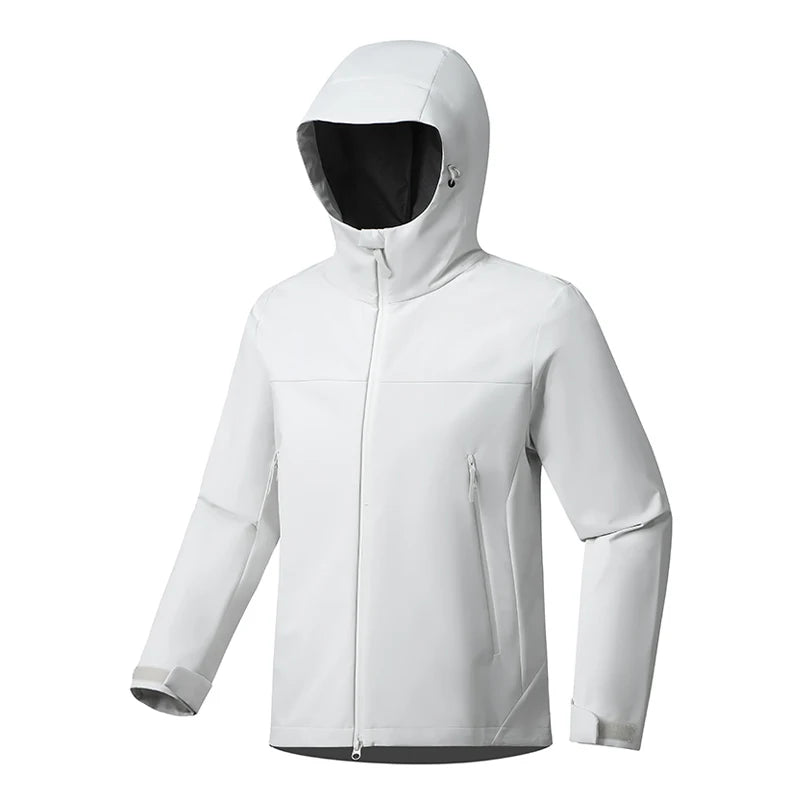 Hooded Long Sleeve Full Zip Outdoor Hiking Jacket with Pockets