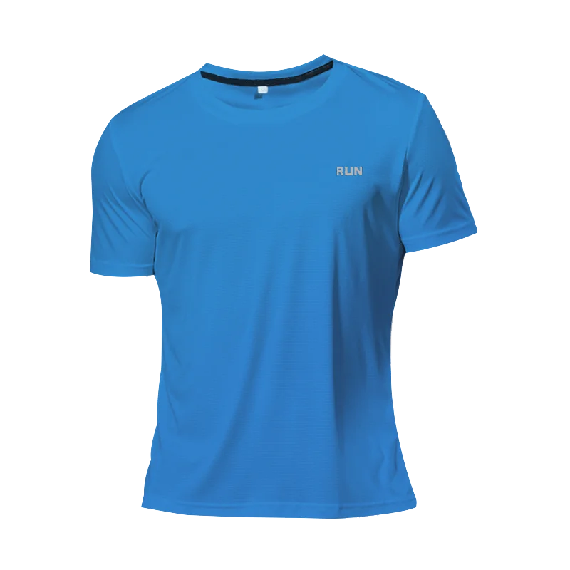 Mens Long and Short Sleeve Ice Silk Quick Dry Sports Top for Running Gym Hiking and Outdoor Training