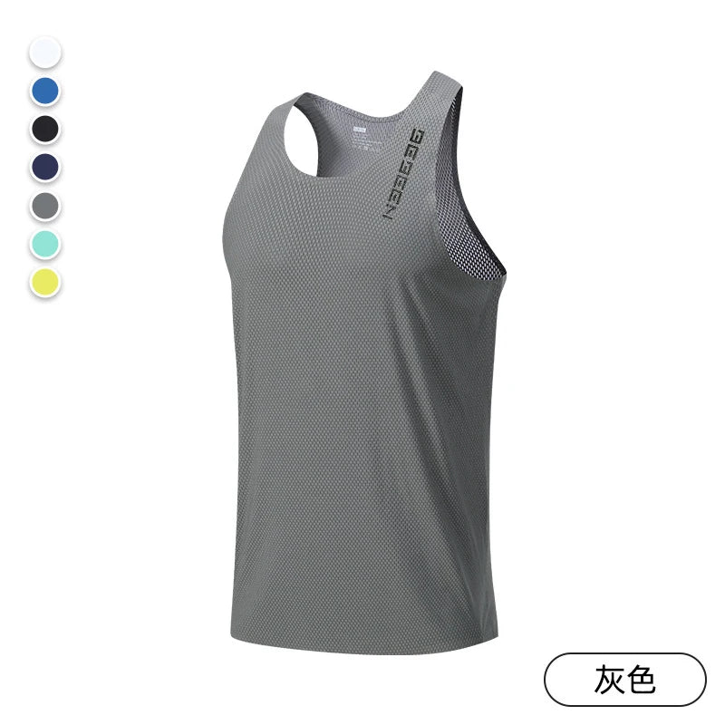Sleeveless Crew Neck Racerback Running Training Tank Top