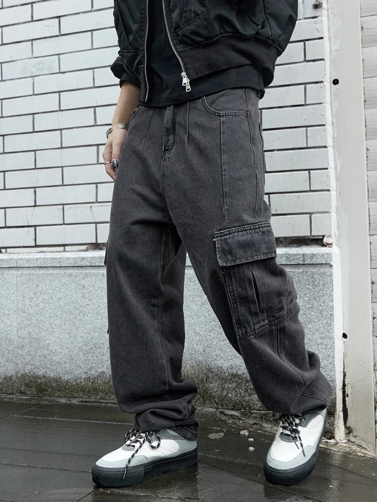 Men's Wide Leg Denim Jeans for Casual Everyday Wear