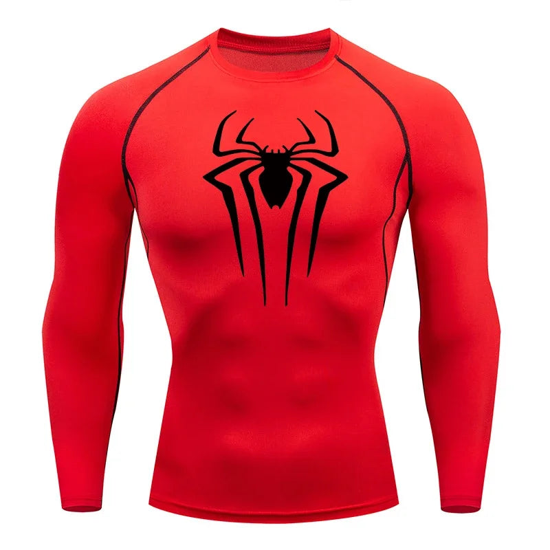 Fitted Crew Neck Long Sleeve Compression T Shirt
