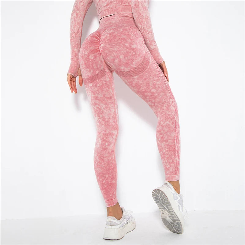 Women's Long Sleeve Crop Top And Leggings Yoga Set
