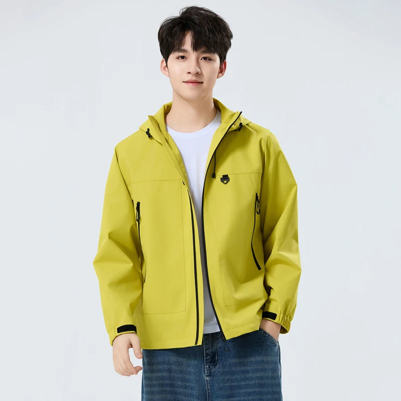 Unisex Waterproof Oil-Resistant Hiking Jacket for Camping