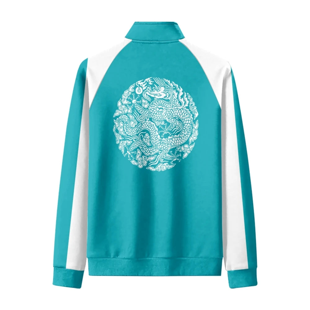 Long Sleeve Casual Streetwear Jacket with Front Closure and Pockets