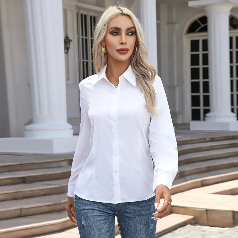 Women's Collared Long Sleeve Shirt