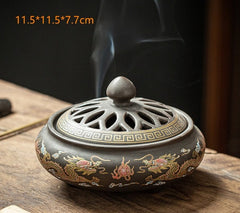 Ceramic Incense Burner Holder Coil Cones Stick Incense Buddhist Home Decor Tearoom Yoga Room Desktop Ornaments 8 Styles