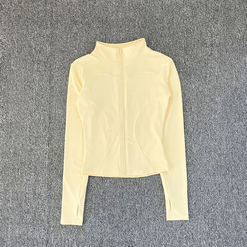 Long-Sleeve Zip-Front Workout Jacket